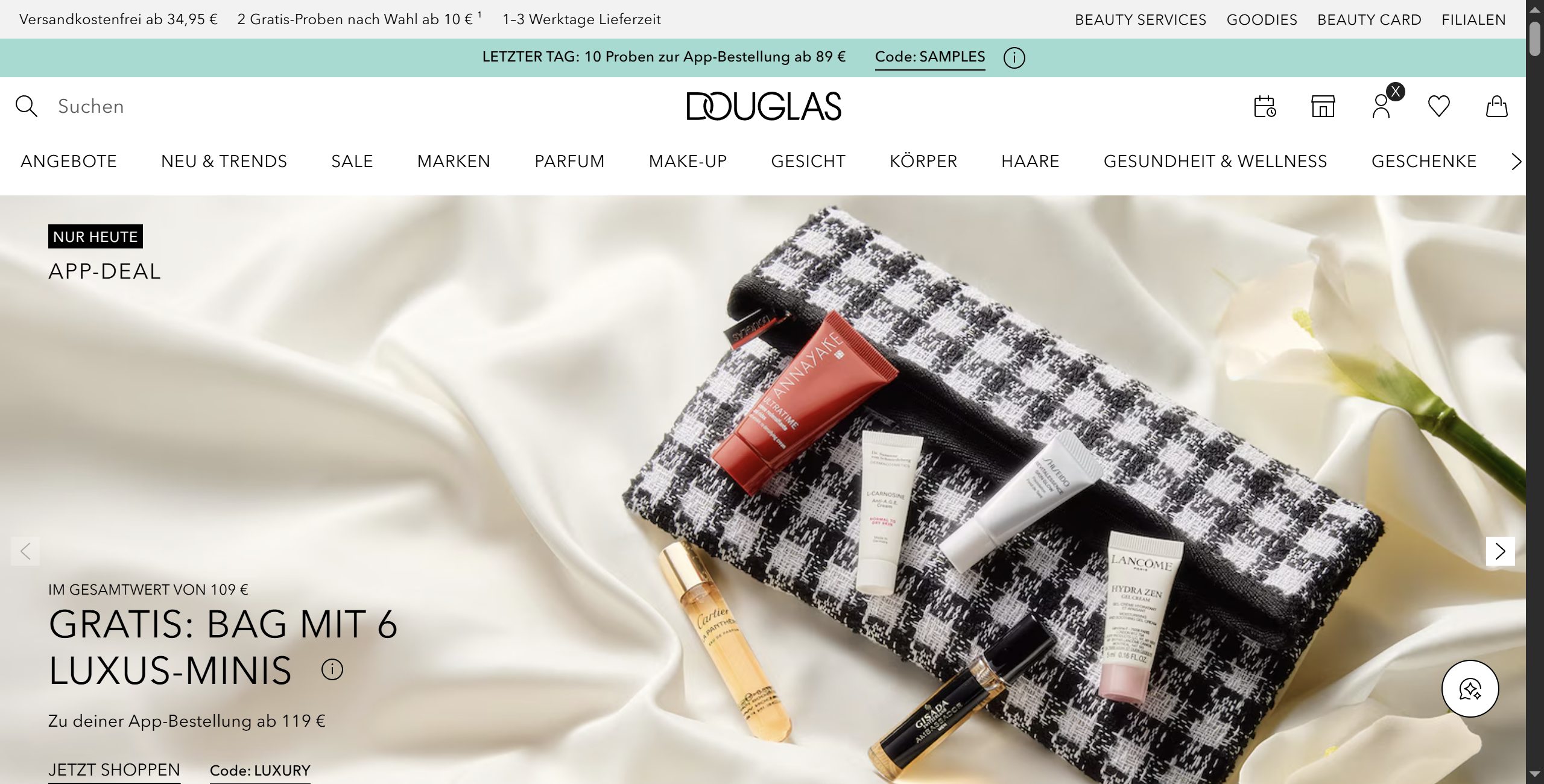 Douglas官网:欧洲第一大高端美妆连锁,近 2000 家门店