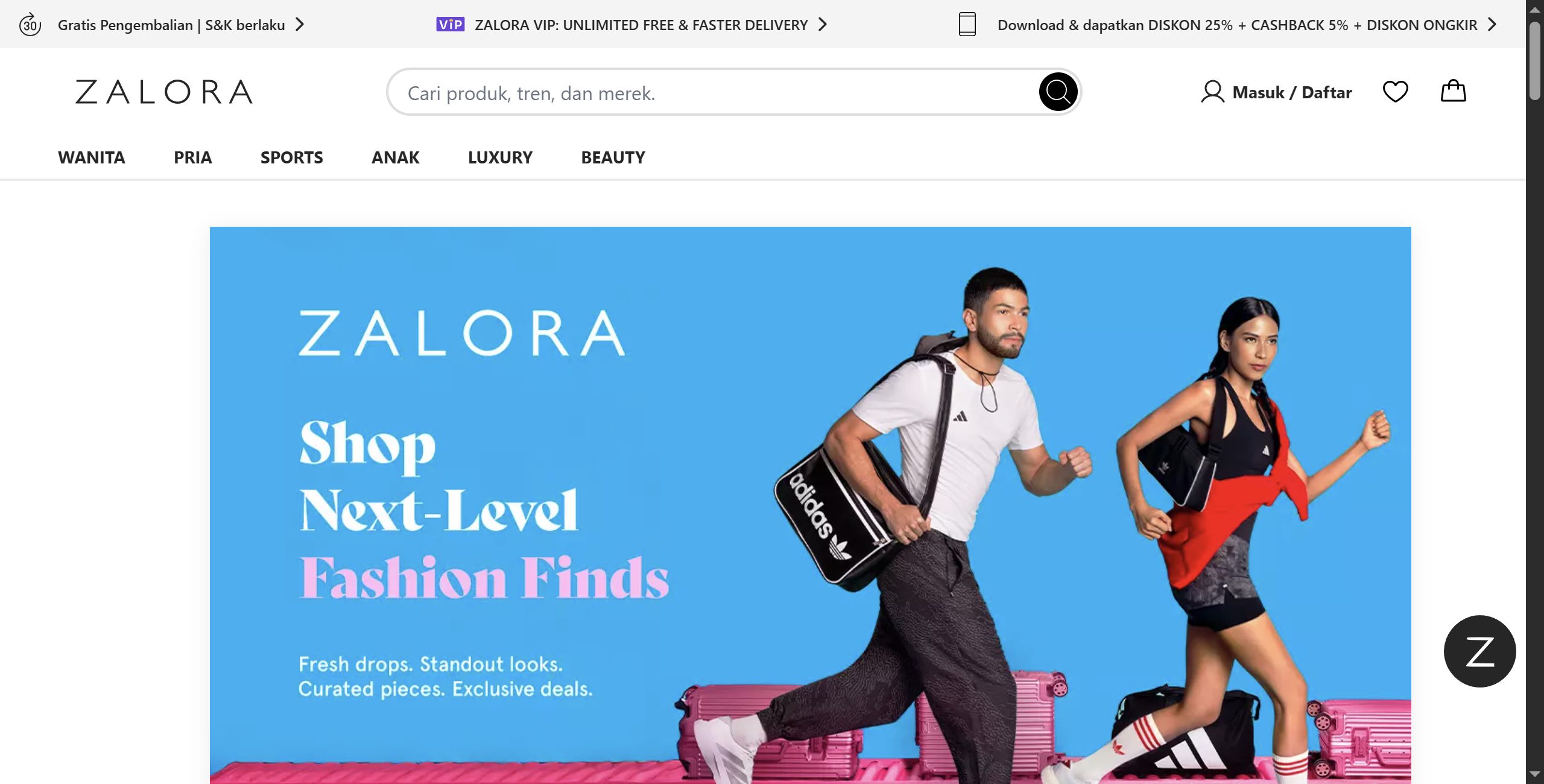 ZALORA Indonesia官网:2012 年从新加坡起家的东南亚时尚电商